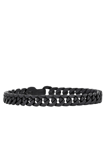 Curb Chain Bracelet, Black Titanium